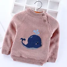 Детский свитер для маленьких девочек с мультяшным принтом; плюшевый свитер; вязаная одежда; одежда с принтом для мальчиков и девочек; милая верхняя одежда для малышей; Oullovers