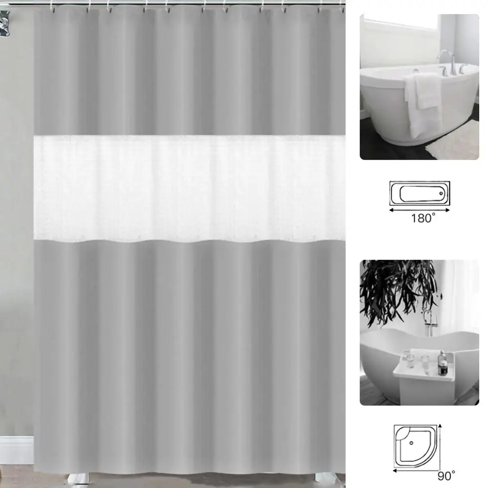 

Exquisite Shower Curtain With High Quality Environmental Protection Health and Mildew Solid Shower Curtain