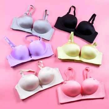 

Hot Selling Solid Bra Seemless Adjustable Push up Underwear Massage Half a Cup-Essential Oil Soft Bead Bag Bra