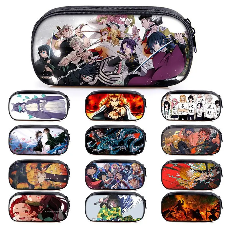 

Anime Demon Slayer: Kimetsu No Yaiba Kamado Nezuko Stationery Bag Student Pen Bag Pencilcase Storage Pouch School Supplies