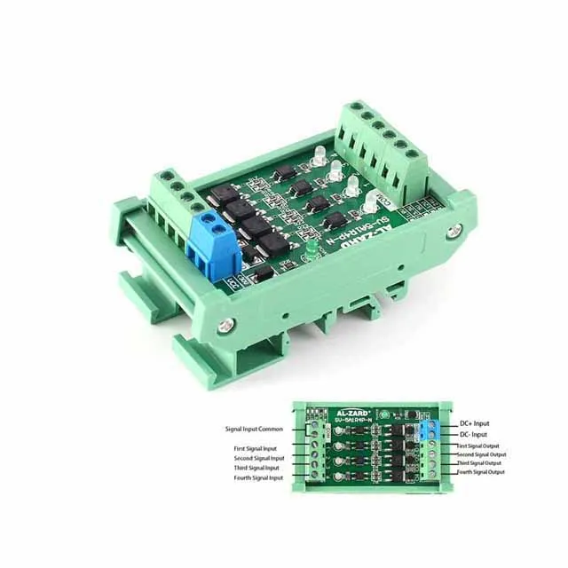 

A23-- DC 3.3V 4-Channel PLC Amplifier Optical Isolator NPN Output Signal Converter Board