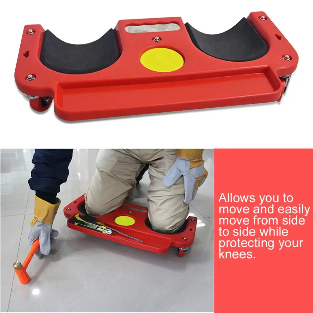 

Rolling Knee Protection Pad with Wheel Built in Foam Padded Laying Platform Universal Wheel Kneeling Pad Multi-functional Tool