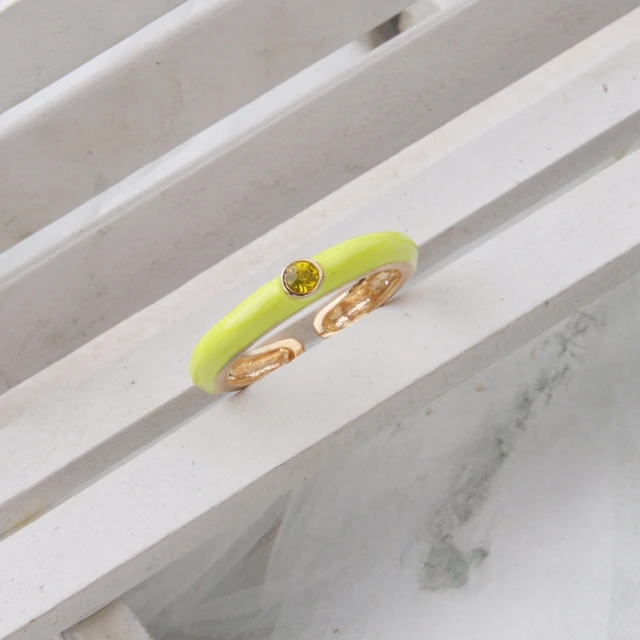 NeeFuWoFu Y2K Multicolor Enamel Dripping Oil Open Ring For Women, Adjustable  Gold Plated Chunky Finger Rings Party Jewelry Silver