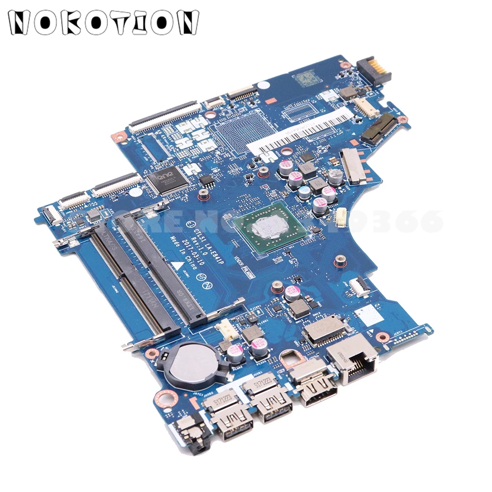 Cheap  NOKOTION CTL51/53 LA-E841P mainboard For HP 15-BW 15-BW080NR Laptop Motherboard DDR4 with processor