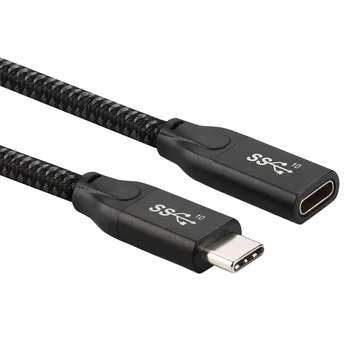 

USB Type C Extension Cable USB-C Male to Female Data Sync (10gbps) & Fast Charging (3A) Extender Cord Adapter