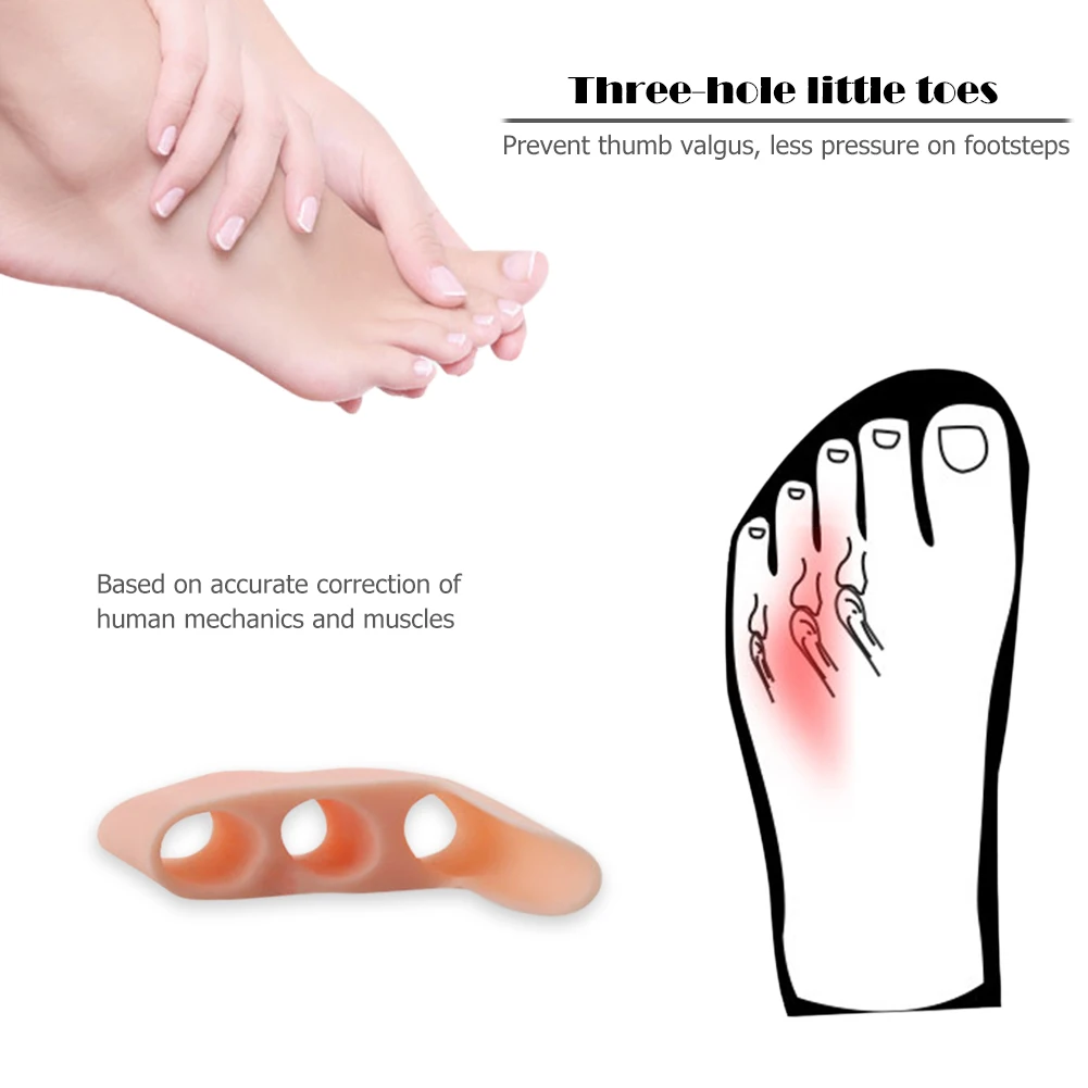 1pc Toe Separator Correction Hallux Valgus Bunion Corrector Orthotics Feet Thumb Adjuster Orthopedic Straightener Pedicure Tool