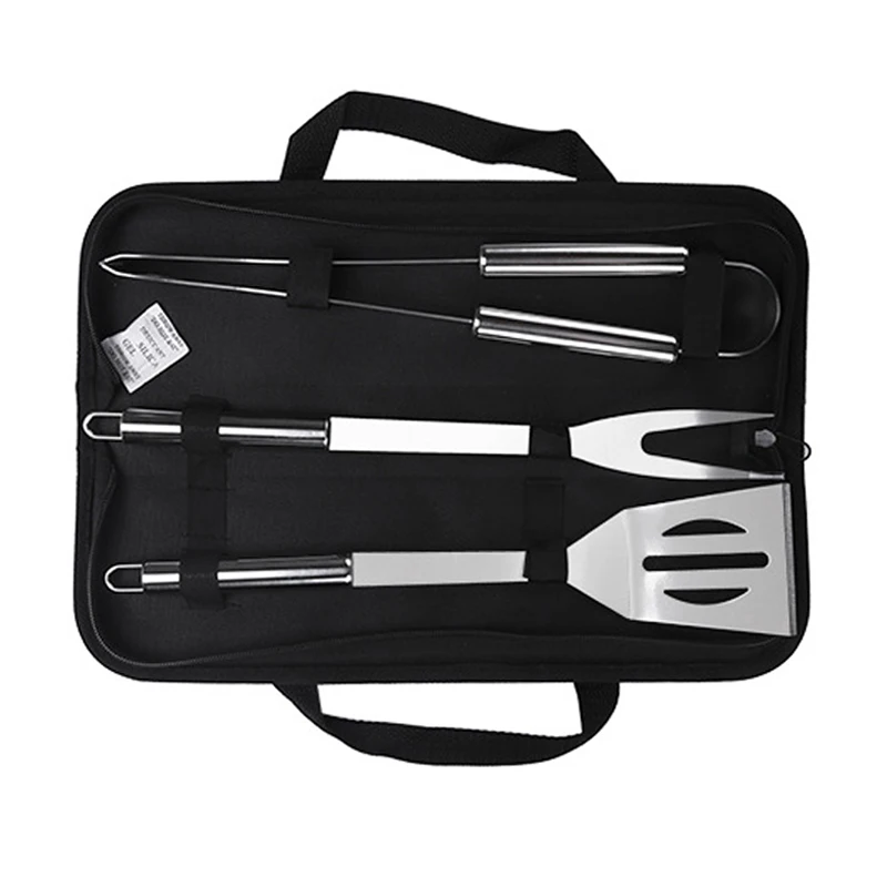 3pcs/set Stainless Steel BBQ Set Fork Grill Shovel Baking Spatula Barbecue Grilling Tools Outdoor Camping Cooking Tools