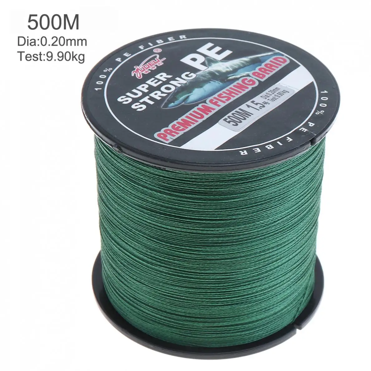 

500m Green Super Strong Fishing Line 4 Strands Weaves PE Braided Fishing Rope Multifilaments