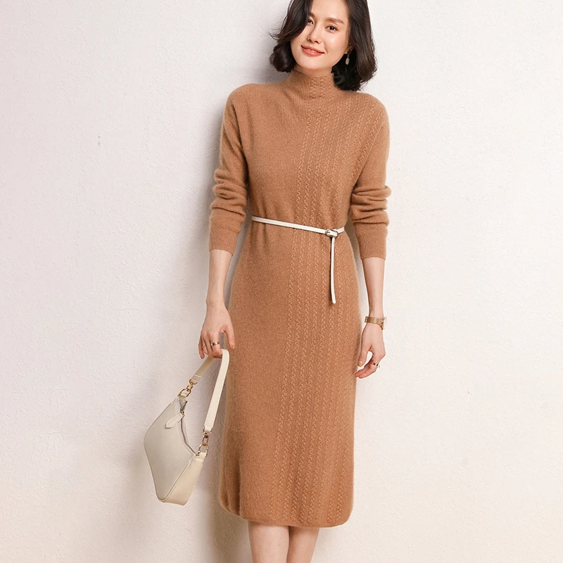 100% Cashmere High-end Women Casual Long Sweater