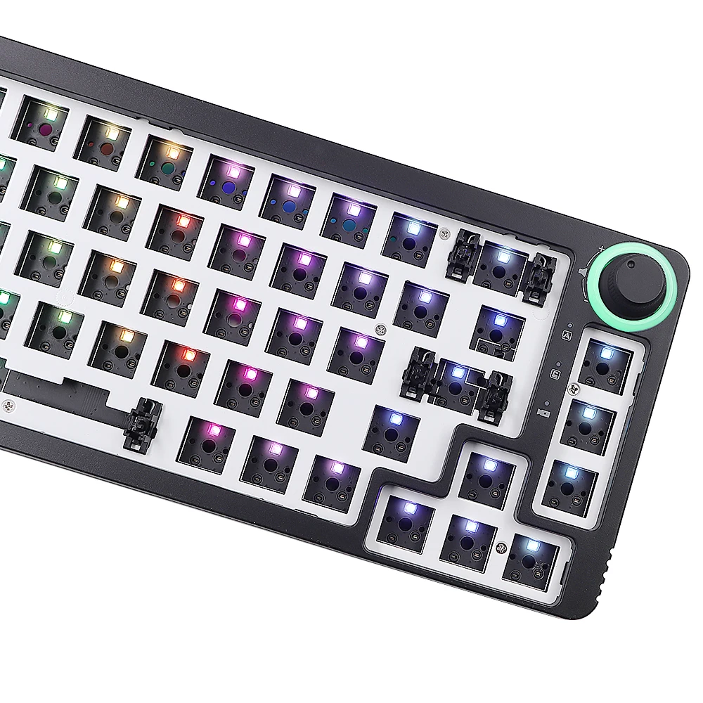 Механическая клавиатура LK67/KF068 с горячей заменой, комплект «сделай сам», беспроводная Bluetooth-клавиатура с 3 режимами, совместимая с контактами, стандартная беспроводная клавиатура RGB