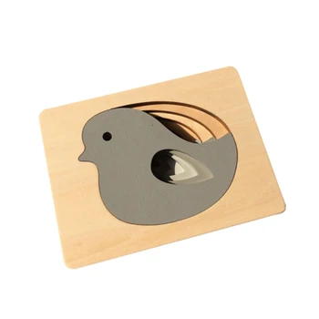 

New Children Toys Animal Carton 3D Puzzle Multilayer Jigsaw Puzzle Baby Wooden Toys Child Early Educational