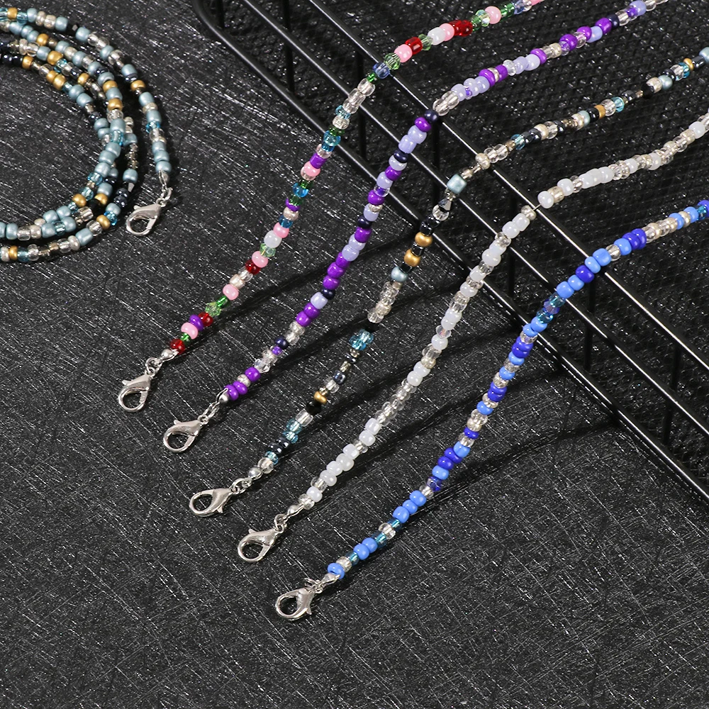 Fashyner Children Anti-lost Women Men Extender Crystal Beaded Chain Face Mask Lanyards Neck Straps Reading Glasses Chain