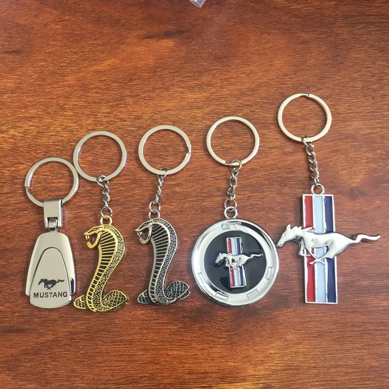 

Metal Car Logo Emblem Keychain Keyring for Mustang Auto Vehicle Key Chain Ring Fob CNYOWO