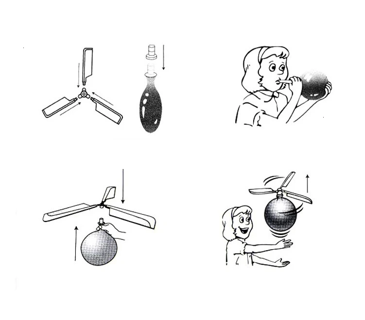 1 шт./лот Забавный традиционный классический звук воздушный шар вертолет НЛО дети играют летающие игрушки мяч открытый весело Спорт