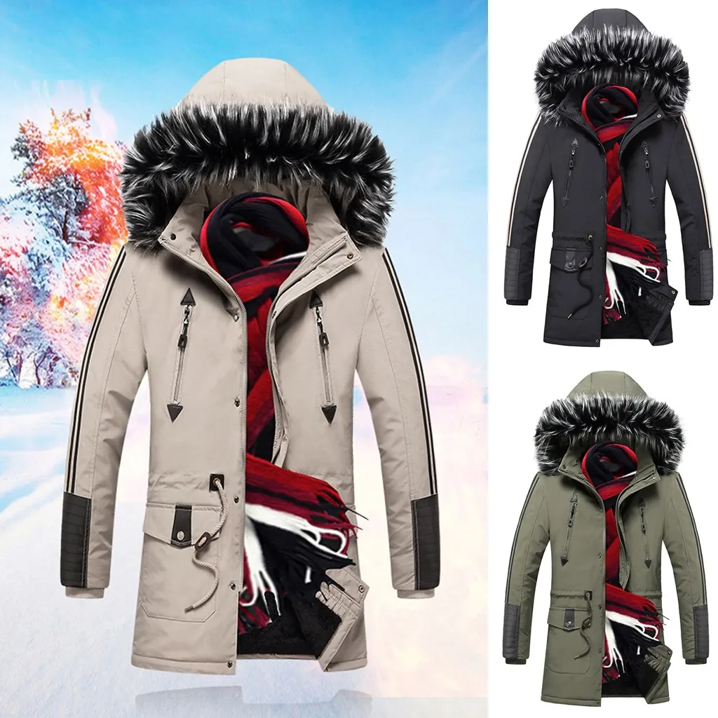 Мужская осенне-зимняя повседневная однотонная куртка, пальто с длинными рукавами, Повседневная модная куртка, Мужской Повседневный плащ, зимнее шерстяное пальто