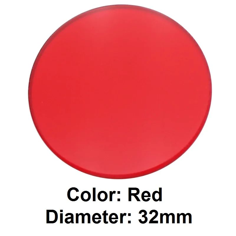 Microscope Color Filter Green Blue Yellow Red Frosted Glass Optical White Biological Microscope Filter 32mm 35mm 42mm 45mm - Цвет: 32mm Red