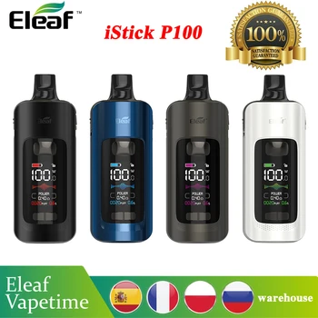 

Original Eleaf iStick P100 Pod Kit with 3400mAh Battery 100W Vapor 4.5ml Cartridge Pod & GZ Coil Electronic Cigarette Vaporizer