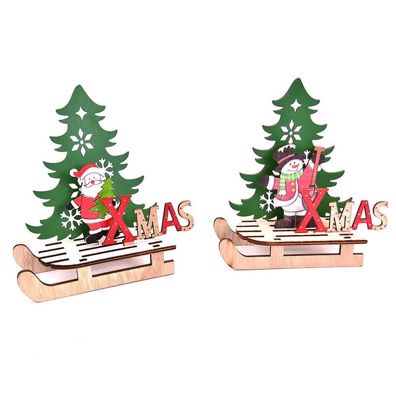 3 стиля DIY EIk сани Снеговик деревянные украшения Merry Christmas домашний декор Xams принадлежности для деревьев
