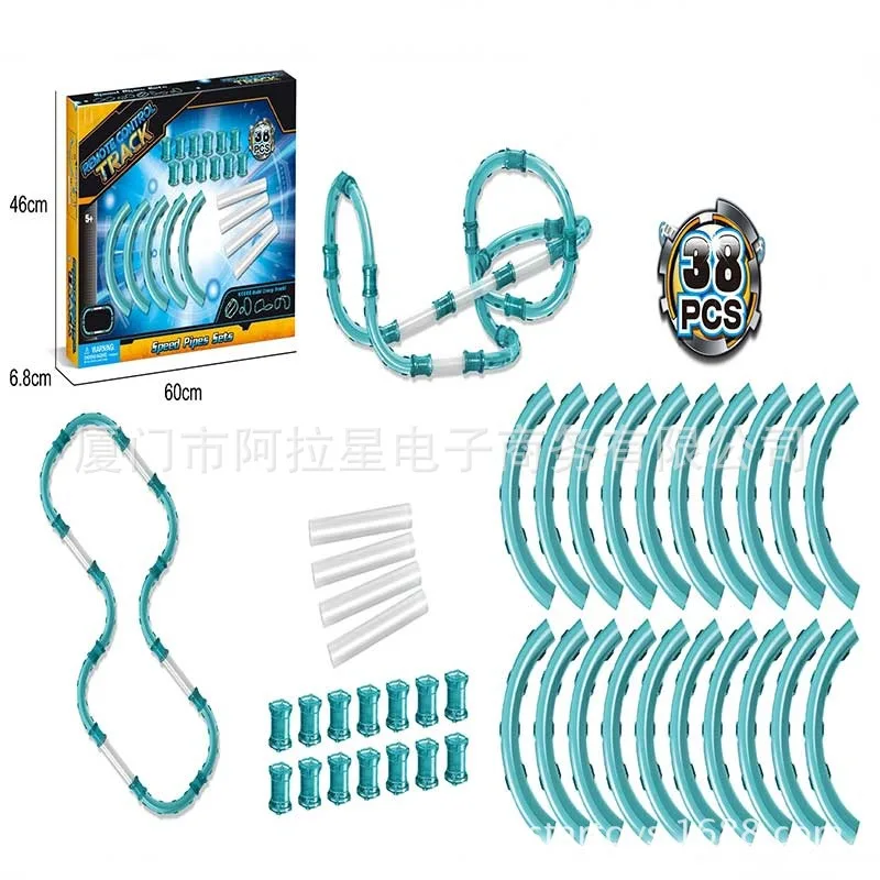 

Remote Control High-Speed Rail Car Electric DIY Assembled Race Car Model TV Educational Pipeline Toy 035917