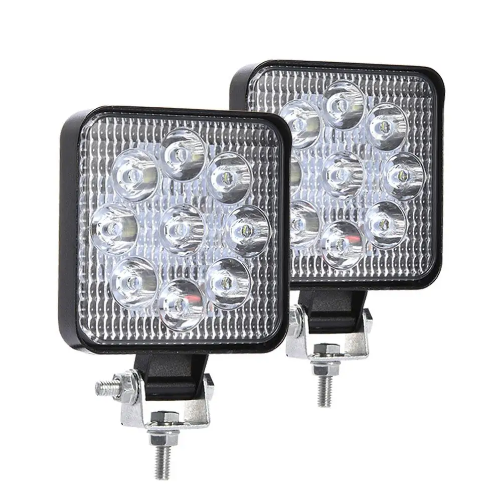 

27W LED Work Light Lamp Bar Square Flood Beam Light Offroad for Truck Car Boat SUV 4WD UTE ATV 4X4 12V 24V
