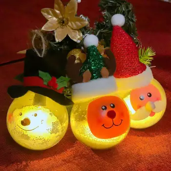 

LED Christmas Ball Ornaments Snowman Christmas Decorations Tree Balls for Glittering Xmas Tree Pendants Decorative Hanging