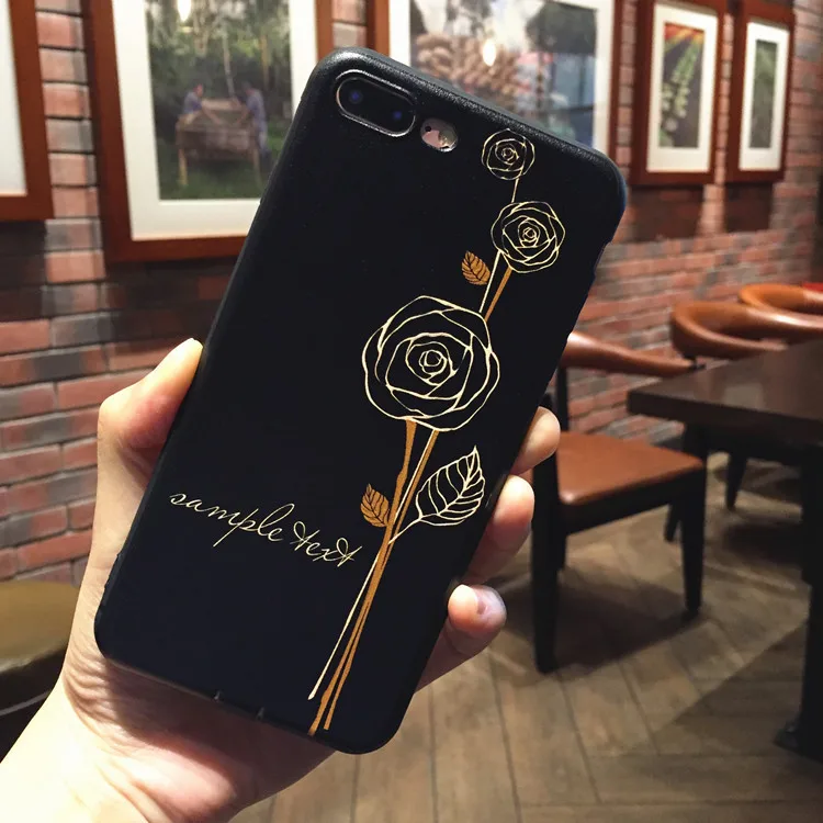 Cute Relief 3D Embossed Soft Silicon Phone Case Cover