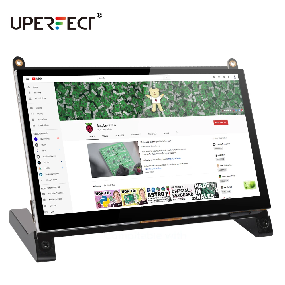 7 дюймовый портативный USB монитор с сенсорным экраном IPS 1024X600|Мониторы| |