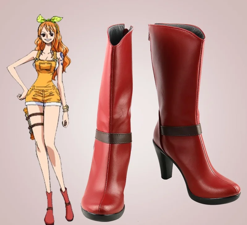 Nami Cosplay Boots Women Halloween Custom Made Shoes