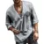 Men's Casual Blouse Cotton Linen Shirt Loose Tops 13