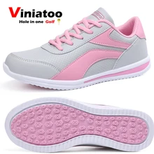 Женские кроссовки для гольфа; уличная дышащая Спортивная обувь для гольфа; женская обувь с амортизирующей подошвой; цвет розовый, серый; спортивная обувь на шнуровке; брендовые кроссовки