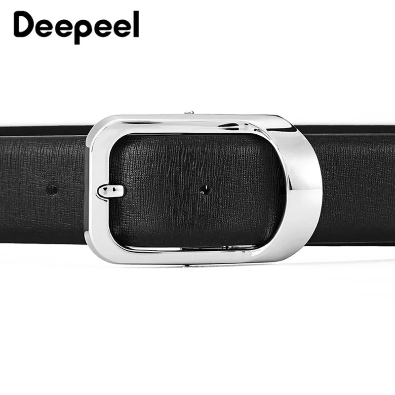 Deepeel 1 шт. 3,3 см* 105-125 см роскошный модный первый слой кожаный ремень сплав Пряжка ремень деловые повседневные брюки аксессуары