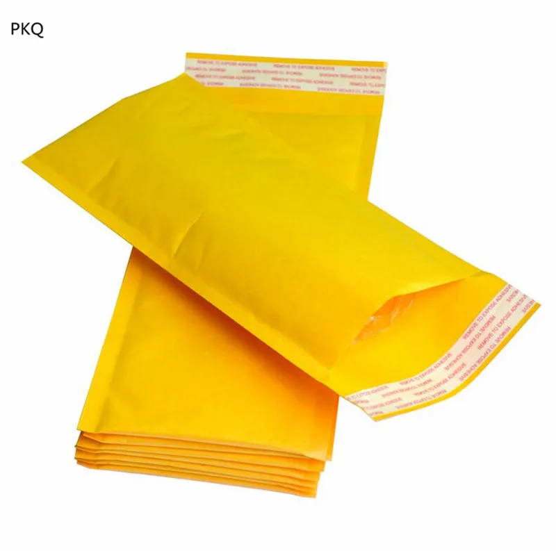 30pcs Yellow Kraft Paper Bubble Shipping bag For Postal Bag Self Adhesive Padded Envelopes kraft bubble mailer | Канцтовары для