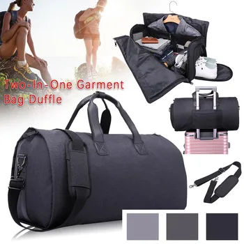 

Carry-on Garment Bag Duffle Travel Bag For Men Women Weekend Business Trip Waterproof Foldable New 2 In 1 Shoulder Luggage Bags