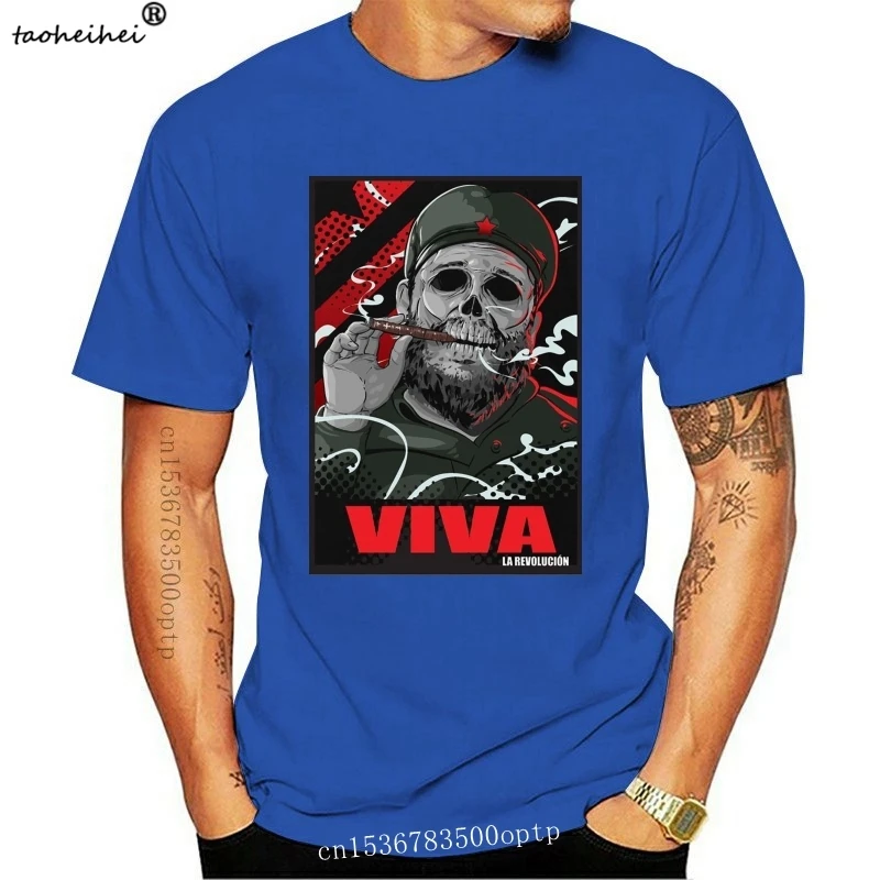 Футболка с Фиделем Кастро дизайнерская футболка Viva Revolution Che подарок унисекс