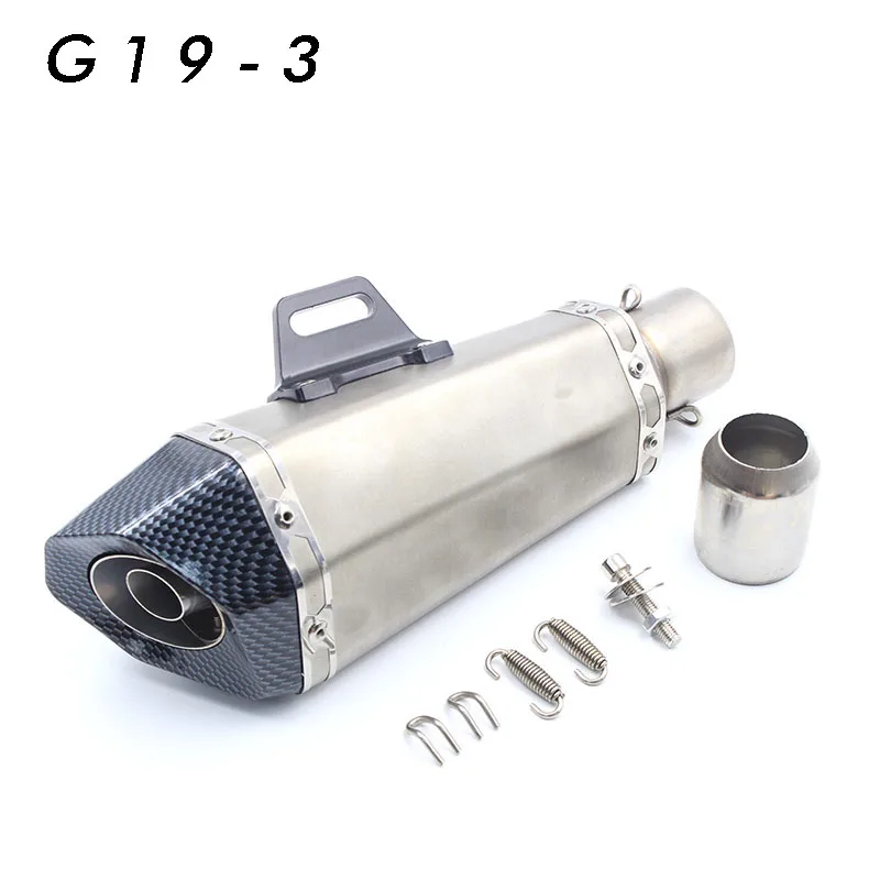 Мотоциклы Выхлопной Трубы Универсальный Akrapovic для FZ1 R6 R15 R3 ZX6R ZX10 Z900 1000 CBR1000 GSXR1000 650 K7 K8 K11 R1 Байк - Цвет: G19-3