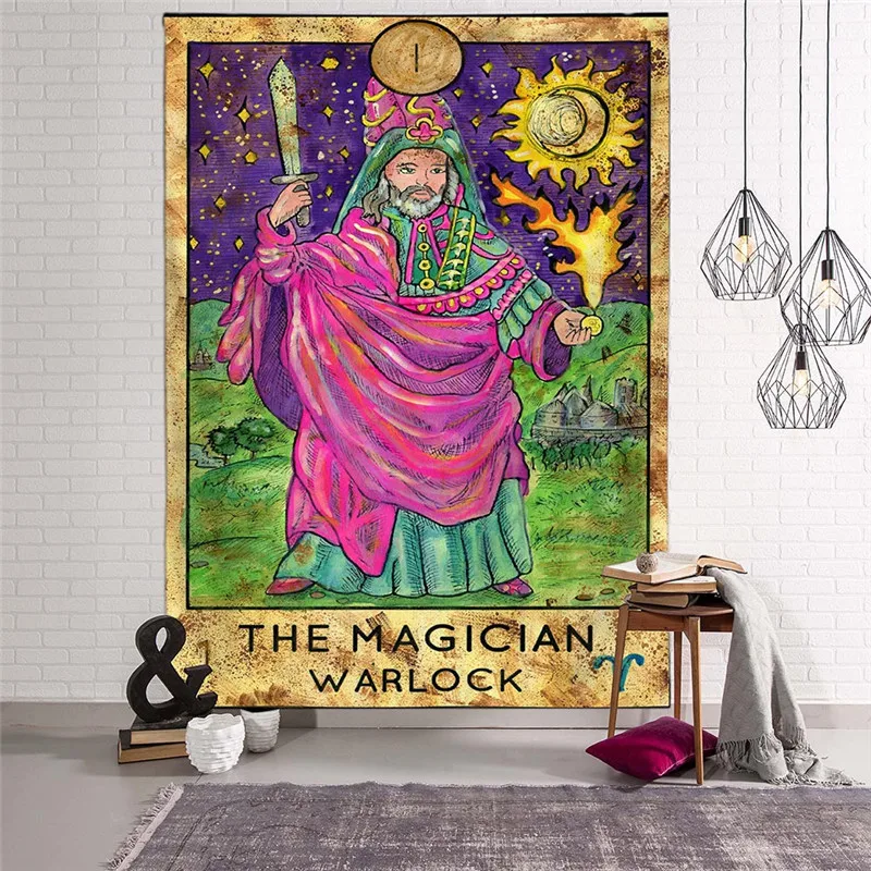 Индийская МАНДАЛА ГОБЕЛЕН настенный Солнце Луна Таро настенный гобелен настенный ковер психоделический тапиз колдовство настенный гобелен из ткани - Цвет: 6