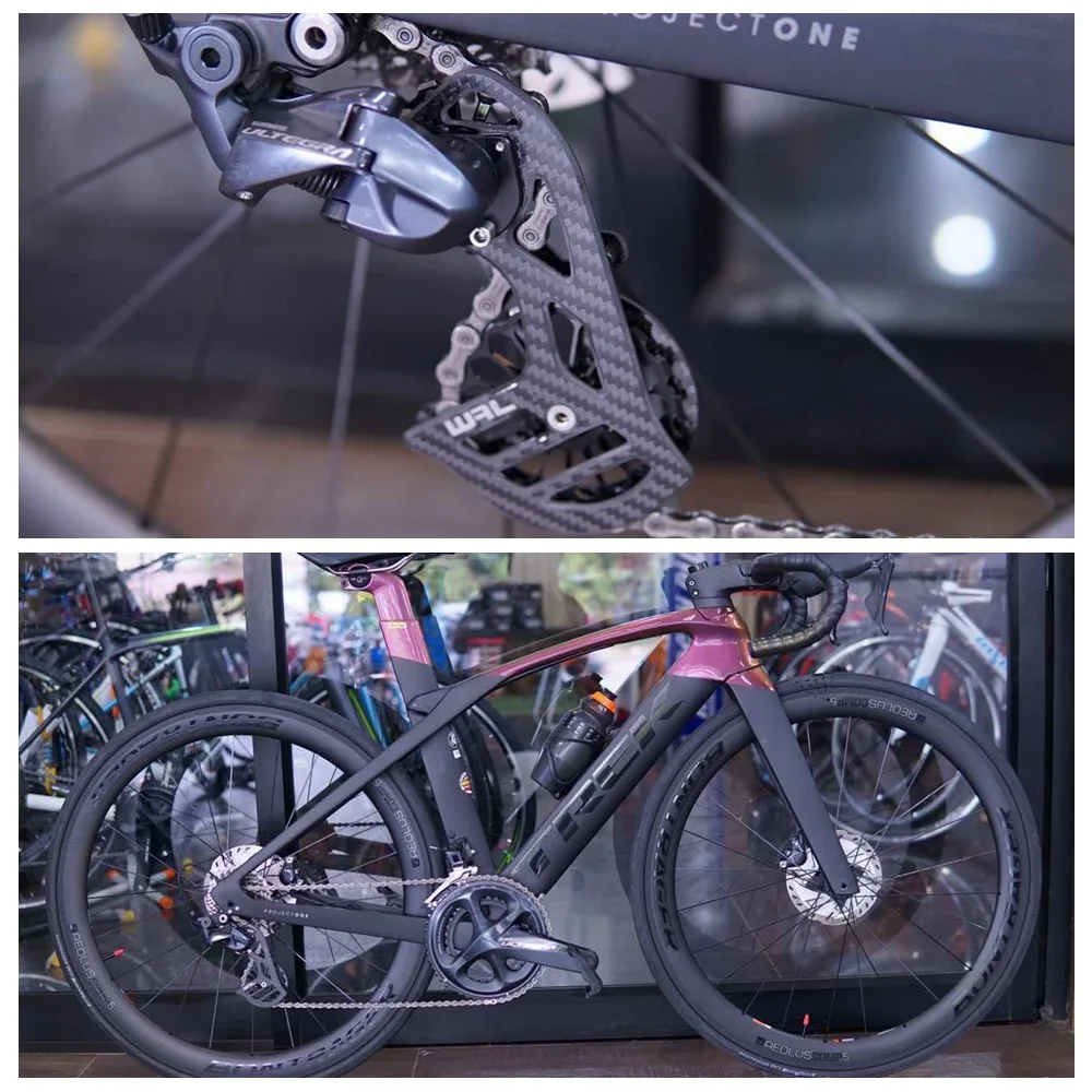 

Carbon Fiber Ceramic Bearings Large Guide Wheel Rear Derailleur System/Large Chicken Legs-Suitable Shiman Dura R8000