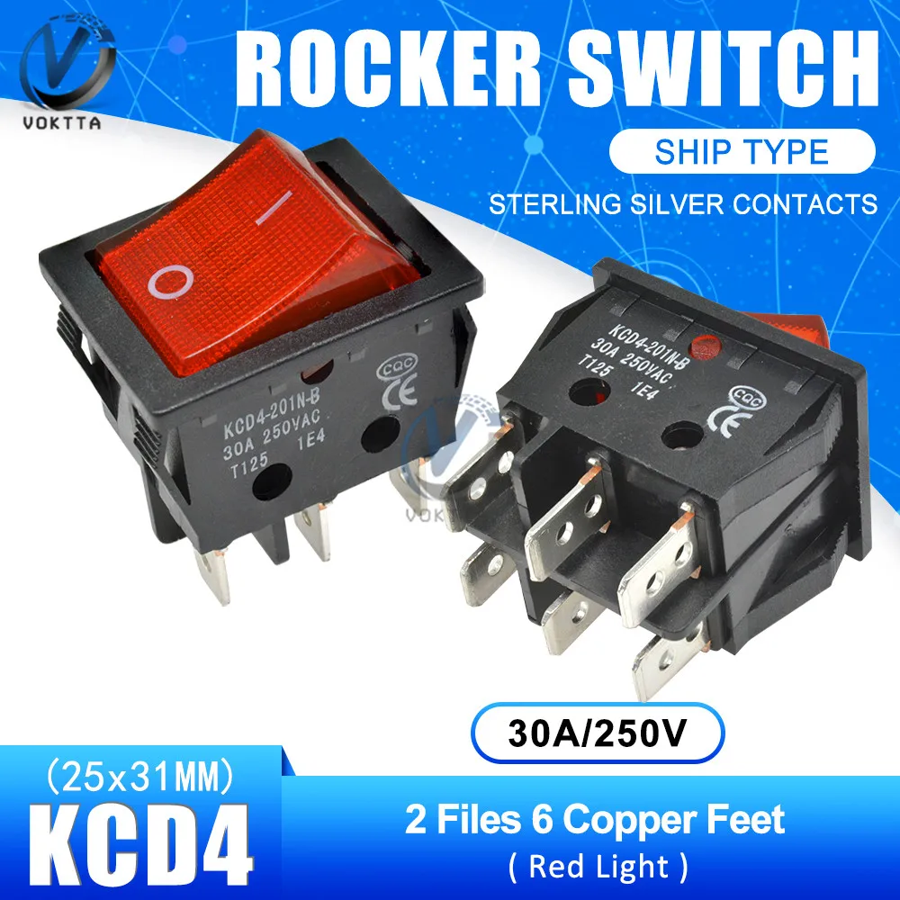 KCD4 Electric Welding Machine Switch Rocker 25x31mm ON-OFF 2