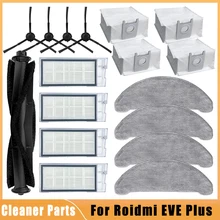 

Mop Replacement Accessories For Xiaomi Roidmi Eve Plus Main Side Brush Hepa Filter Mop Cloth Dust Bag Vacuum Cleaner Spare Parts