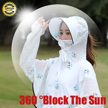 

Multi-function Women Summer Removable Sun Hooded Shawl Sunscreen Clothes home decoration accessori Солнцезащитная одежда G1