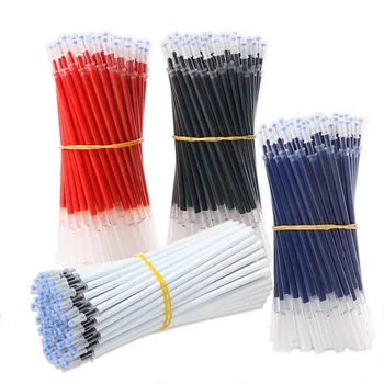 

50pcs/set Gel Pen Refills Rod Signature Rods For Office School Stationery Writing Supplies Bullet Needle Type Red Blue Black Ink