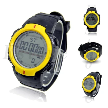 

Waterproof Fashion Men's LCD Digital Stopwatch Date Rubber Sport Wrist Watch 19QC