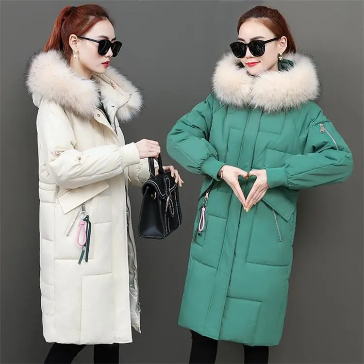 

Fire 2019 Winter Cotton-padded Clothes Korean-style down Jacket Cotton-padded Clothes Women's Mid-length Thick Warm Loose-Fit Co