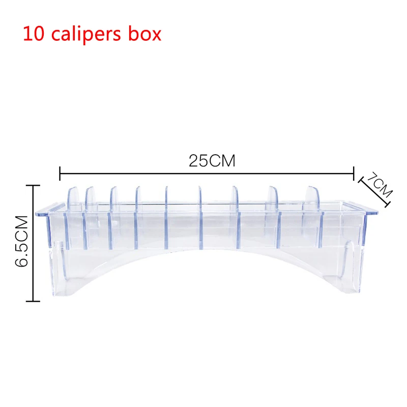 8/10 шт. машинка для стрижки, набор гребней, парикмахерские инструменты для укладки волос, набор для стрижки волос, гребень, триммер, насадка для стрижки волос, Концевая расческа - Цвет: 10 Calipers box