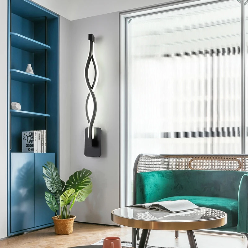 Modern Wall Lamp Living Room Bedroom Headbed LED Indoor Black White Walkway Lighting Decorative Wall Light led wall lamp wall sconces light wall lamp