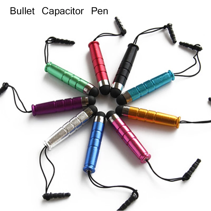 Bullet Capacitive Pen Stylus Mobile Phone Tablet with Dust Plug Capacitive Screen Universal Handwriting Stylus