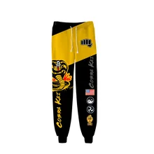 The Karate Kid Cobra Kai Men Joggers Sweatpant Elastic Waist Personality Trousers Hip Hop Mens Sweat Pants Cosplay Costume