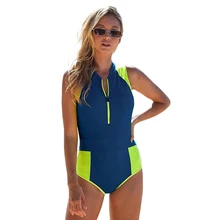 SEBOWEL, сексуальный синий купальник на молнии, Цельный купальник, maillot de bain femme maio feminino praia, женский купальник, XL