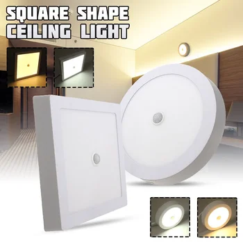 

LED Ceiling Light Body Sensing Square Shape LED Down Lights Ceiling Recessed Spot Lights 2835smd AC85-265V for Home Decor