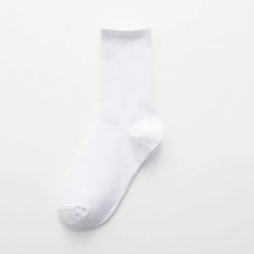 3 пар/лот = 6 штук носки Женские однотонные хлопковые повседневные женские модные носки осень зима яркие цвета носки женские - Цвет: White A